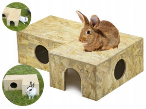 Duży Drewniany Domek Klatka Kojec Dla Królika Xxl