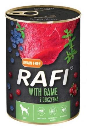 Karma Dla Psa Puszka Rafi Z Dziczyzna 800g