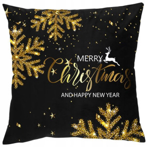 Świąteczna Poszewka Na Poduszkę 3d 43 Velvet Black
