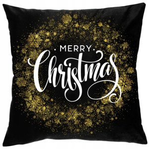 Świąteczna Poszewka Na Poduszkę 3d 47 Velvet Black