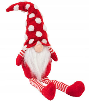 Skrzat Krasnal Xxl Świąteczny Gnom Święta 60cm Red