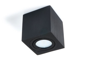 KWADRATOWA natynkowa oprawa LED GU10 czarna MODERN