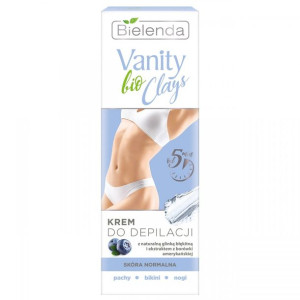 Vanity Bio Clays krem do depilacji z niebieską glinką do skóry normalnej