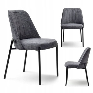 Designerskie Krzesło Do Jadalni Loftu Ernest Grafit