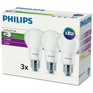3x żarówka LED COREPRO LEDBULB A60 E27 8W 2700K 806lm Philips Corepro