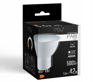 Żarówka FARI LED GU10 5,5W 4000K neutralna 840 500lm 120° EDO777460
