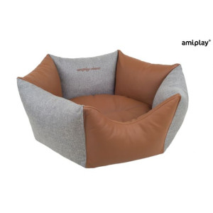 AmiPlay Legowisko Korona Zipclean 2 w 1 Classic Jasnoszare Rozmiar M