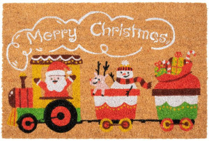 Świąteczna Wycieraczka Mata Kokos 40x60 Mikołaj Christmas