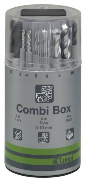Zestaw Wierteł Combi Box 3-10mm Luna