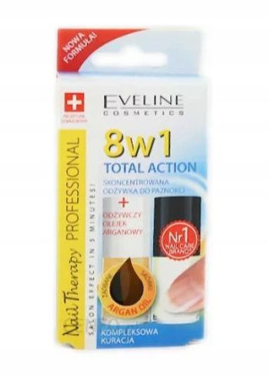 Eveline TotalAction odżywka do paznokci 8w1+olejek
