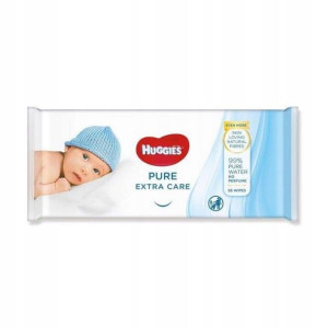 Huggies Pure Extra Care Chusteczki Nawilżane 56szt