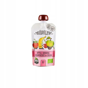 Rudolfs Mus Owocowy Jabłko Banan Truskawka 110 g