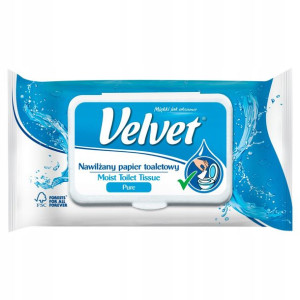 Velvet PURE Papier Toaletowy Nawilżany 42 szt.