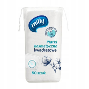 Milly Płatki Kosmetyczne Kwadratowe 50 szt.