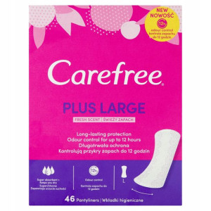 Carefree PLUS LARGE Wkładki Higieniczne l 46 szt.