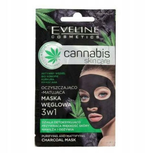 Eveline Cannabis Skin Care 3w1 Maska węglowa 7ml