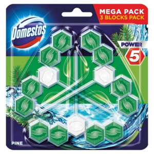 Domestos Power 5 Pine Kostki Toaletowe 1 szt.