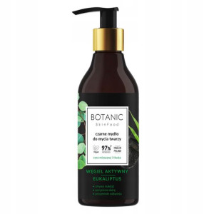 BOTANIC SKINFOOD Czarne Mydło Do Mycia Twarzy 250m