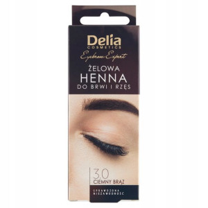 Delia Żelowa Henna Do Brwi I Rzęs Ciemny Brąz 3.0