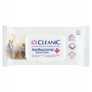 Chusteczki Antybakteryjne Odświeżające Cleanic 40s