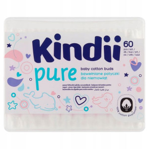 Kindii Pure Patyczki Dla Niemowląt 60 Sztuk