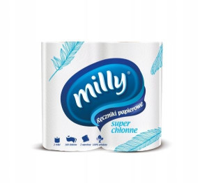 Milly Ręczniki Papierowe 2-warstwowe 2 Rolki