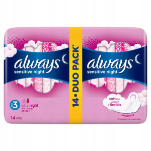 Always Sensitive Ultra Night Podpaski Higieniczne