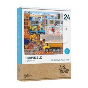 Ekopuzzle 24el z zadaniami Na budowie praca wre Zu&Berry Muduko