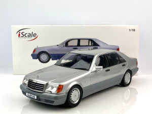 Mercedes-Benz S500 (W140) year 1994-98 brilliant silver iScale 1:18