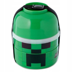 Minecraft Creeper lunchbox śniadaniowka bento 3w1