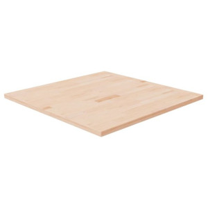 Kwadratowy blat do stolika, 80x80x2,5 cm, surowe drewno dębowe