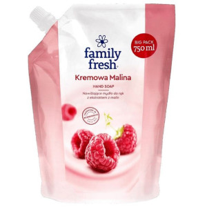 nawilżające mydło do rąk z ekstraktem z malin Kremowa Malina Refill 750ml