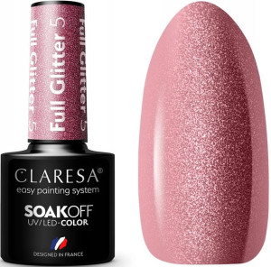 Claresa Lakier Hybrydowy Full Glitter 6 Fioletowy