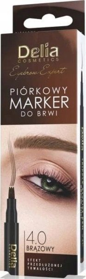 Delia Piórkowy Marker Do Brwi 4.0 Brązowy