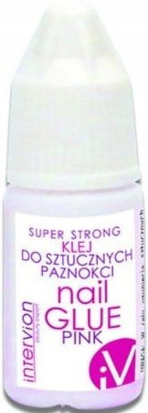 Intervion Klej Do Sztucznych Paznokci Tipsów Pink