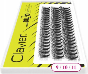 Clavier Natural Rzęsy Kępki DU2O Silk Mix 9 10 11