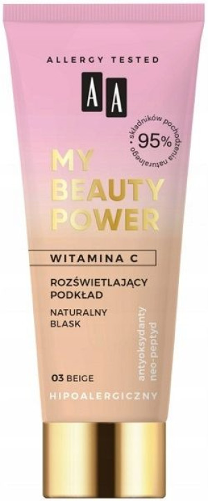 AA My Beauty Podkład Rozświetlający 03 Beige
