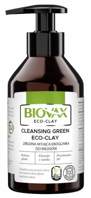 L'biotica Biovax Odżywka Myjąca z Glinką Zieloną