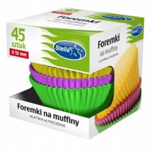 Stella Kolorowe Foremki Na Muffiny Babeczki 45szt