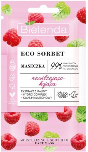 Bielenda Sorbet Maseczka Malina nawilżająco kojąca