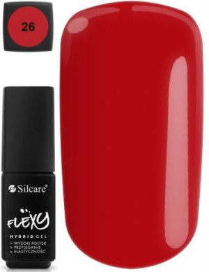 Silcare Flexy Hybrid Gel Lakier Hybrydowy 026 Red