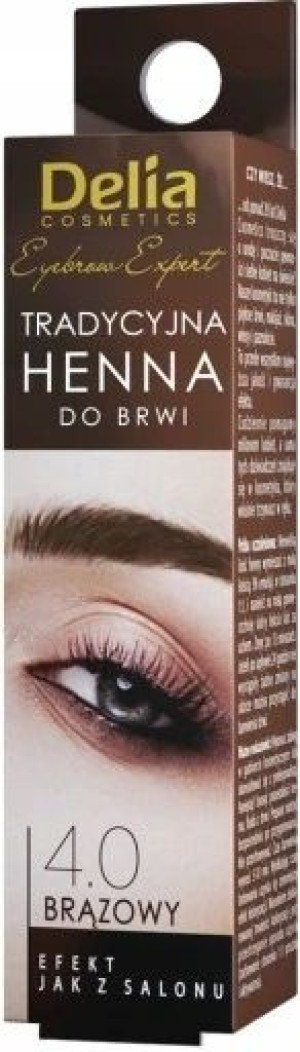 Delia Henna do brwi tradycyjna 4.0 brown Brązowa