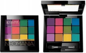 Eveline NeoMania Eyeshadow Paleta 12 Cieni Neon