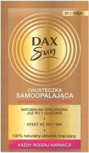 DAX SUN Chusteczka Samoopalająca Każda Karnacja