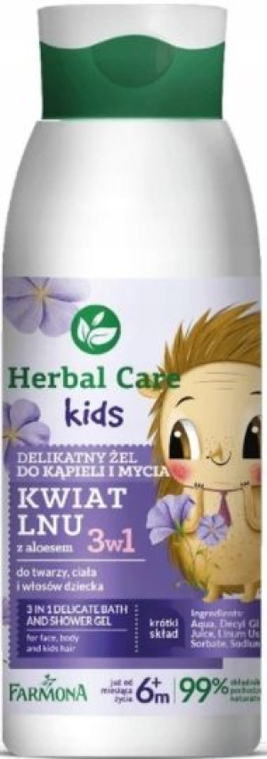HERBAL CARE Kids 3w1 Delikatny Żel Kąpieli 400ml