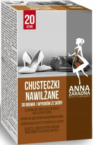 Chusteczki Nawilżane Nasączane do Obuwia 20 sztuk