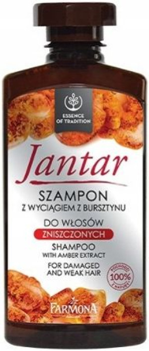 Jantar Szampon do Włosów Zniszczonych z Bursztynem