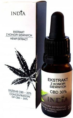 India Olejek Konopny Kannabidol CBD 10% 1000mg