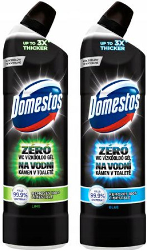 Domestos Zero Żel Do WC Zestaw Blue Lime 2x 750ml