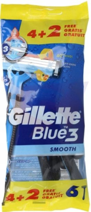 Gillette Blue 3 Maszynki Do Golenia Zestaw 6 Sztuk